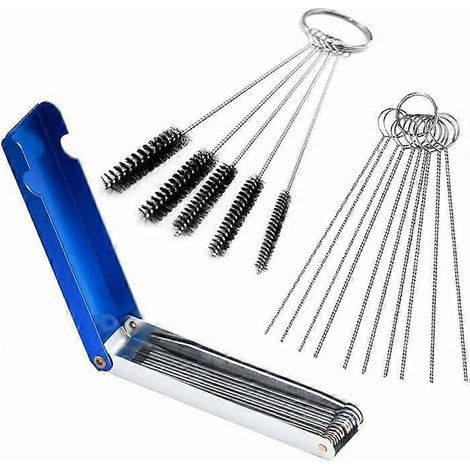 Kit de nettoyage de carburateur, kit d'outils de nettoyage de carburateur, jeu de 13 fils de nettoyage, 10 aiguilles de nettoyage (1/5)