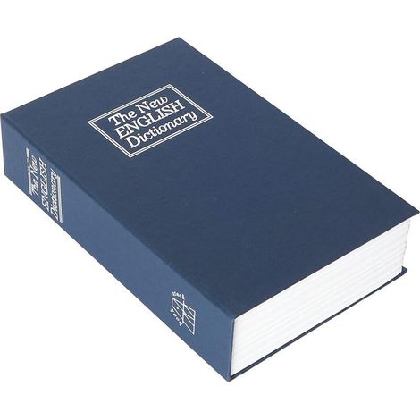 Coffre-fort pour livres,boîte secrète pour dictionnaire avec serrure à combinaison,coffre-fort caché pour livres (dictionnaire bleu) (1/5)