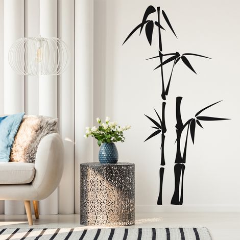 Sticker Mural - Bambou - 7x31 cm - Noir (1/3)