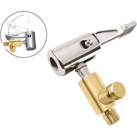 Portable Inflator Pump Quick Push Handle (Deflate) for Car Tires Chuck Pneumatic Compressor Tire Inflator with Barb Connector (1/5)