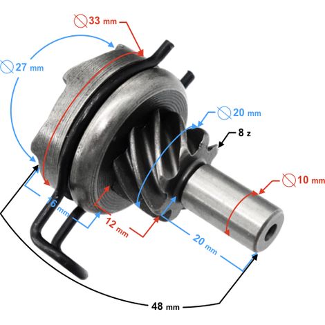 Avviatore a pedale Hurricane 5 Bendix - cricchetto a 8 denti