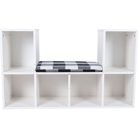 Étagère en bois multifonctionnelle avec coin lecture, bibliothèque pour bureau et maison, neuve (1/5)