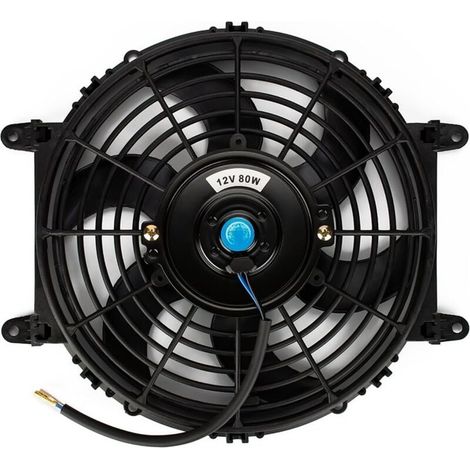 Universeller 12V-Elektrolüfter für Heizkörper, Motorflügel, 80W, Montagesatz (25,4 cm) (1/4)