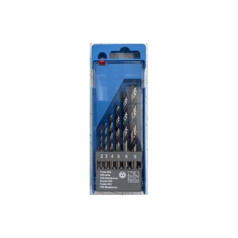 ASSORTIMENTO 6 PUNTE HSS RETTIFICATE S.Q.  2-8 MM