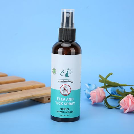 Spray anti-puces et anti-poux pour animaux de compagnie (chats et chiens), 100 ml. Soin de la peau saine. (1/5)