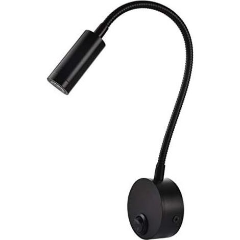 Lampe De Lecture Murale - Bras Flexible 360° - LED 3 W 3000 K Blanc Chaud - Pour Chevet Lit Tête De Lit - 1 Pièce (1/5)