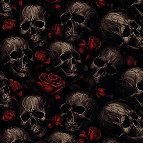 Tela decorativa para exteriores Oxford - Motivo de calavera I DX4894 (1/5)