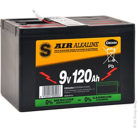 Cegasa - Pile depolarisation air alcaline eZ8 9/130M 9V 120Ah Molex