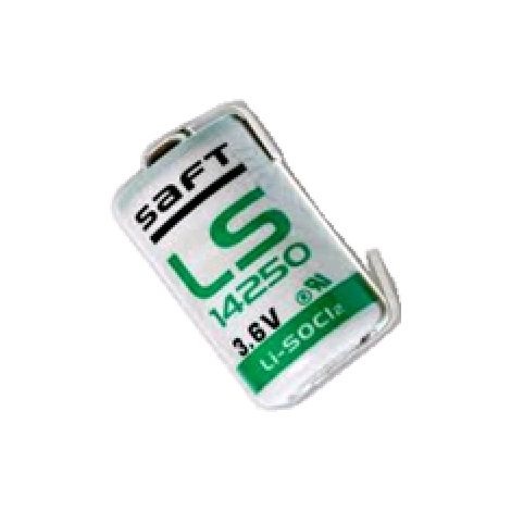BATTERIA LITIO SAFT LS14250 1/2AA 3,6V 1,2 Ah CON LAMELLE