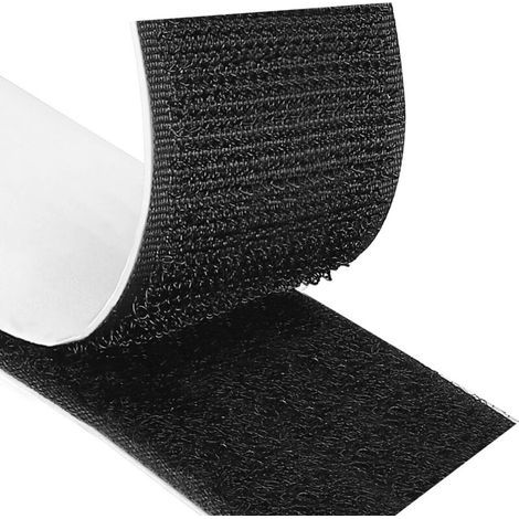 RHG Klebebänder 5 Meter 50 mm, Klettband, Klebestreifen (50 mm x 5 m, Schwarz) (1/5)