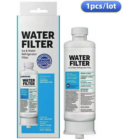 Original-Wasserfilter für Kühlschrank und Eis, Aktivkohleblockfiltration für sauberes, klares Trinkwasser, 6 Monate Lebensdauer, HAF-CIN/EXP, DA97-17376B, DA97-08006C, 1 Stück (1/3)