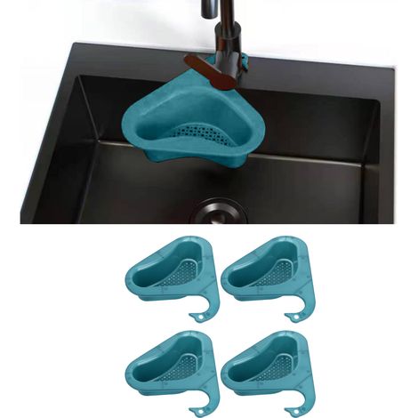 4 paniers d'égouttage de style cygne, paniers de filtration pour déchets de cuisine, égouttoirs suspendus pour fruits et légumes, égouttoirs de séparation pour déchets secs et humides et égouttoirs en (1/5)