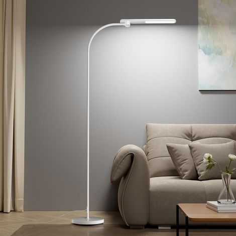 Lampadaire LED Touch Dimmable Col de Cygne Salon Lecture 77"Blanc (1/5)