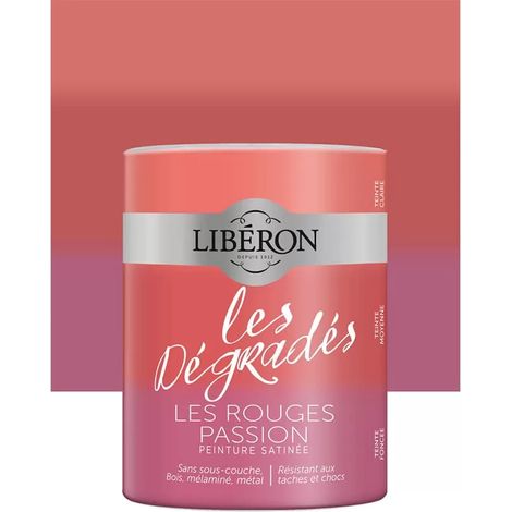 Peinture meuble LIBÉRON 'Les Dégradés' Les Rouges Passion 0,6 L (1/3)