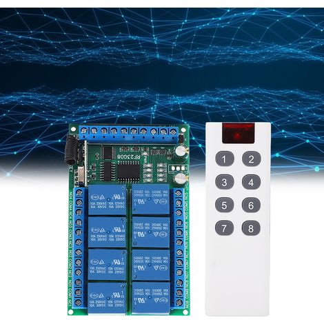 Kit de télécommande sans fil multifonction 8 canaux EV1527 433,92 MHz 12 V (1/5)