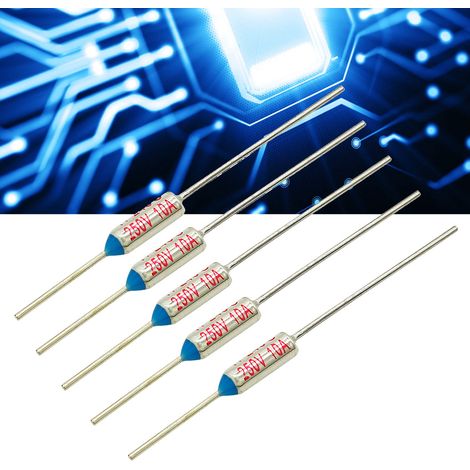RY TF 240°C 10A 250V Thermosicherung – Packung mit 5 hochtemperaturbeständigen metallischen Elektronikbauteilen zum Schutz vor Überhitzung. (1/5)