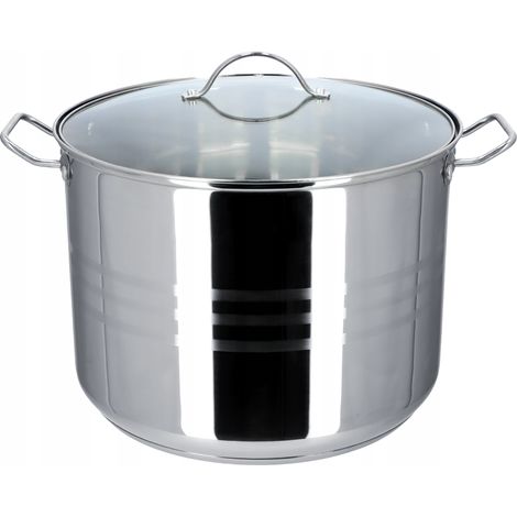 KADAX Olla sopera de acero con tapa de inducción 34 cm 21 L (1/5)
