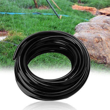 10 m Wasserschlauch, extra starker, dehnbarer Gartenschlauch, 8/11 mm Durchmesser, PVC-Rohr, Tropfbewässerungssystem für Garten und Gewächshaus (1/5)