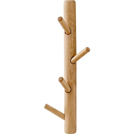 Porte-Manteau Mural 40 cm, Porte-Chapeau Vertical pour Mur, Arbre À Crochets Moderne en Bois Pour Chapeaux, Vestes, Sacs, Entrée, Chambre À Coucher (1/5)