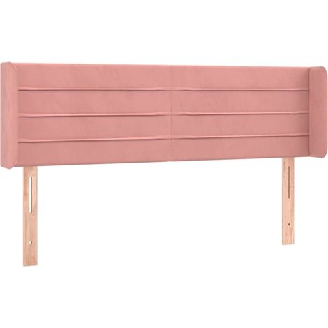 Maison Exclusive - Testiera ad Orecchio Rosa 147x16x78/88 cm in Velluto (1/5)