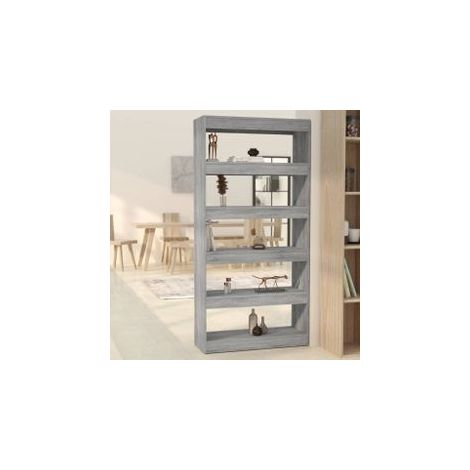 Bibliothèque-Séparateur de pièce Sonoma gris Bois d'ingénierie (1/5)