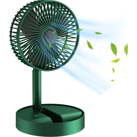 1 Ventilateur de bureau, pliable, télescopique, silencieux, 3 vitesses, USB, pour maison et bureau (1/5)