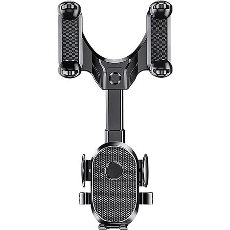Supporto per telefono da auto, regolabile a 360 gradi, ABS/poliuretano, nero (1/5)
