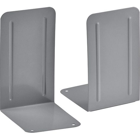 Premium Serre-Livres en Métal Robuste (Couleur Argent) (1 Paire) (1/5)