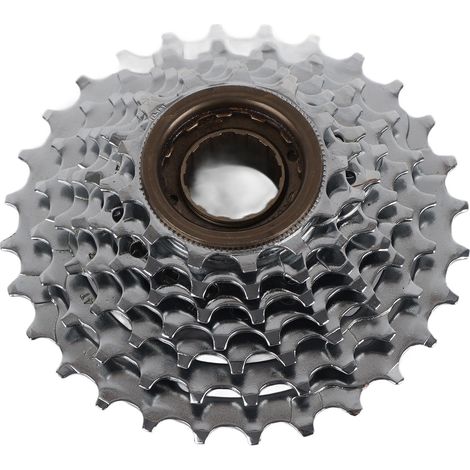 Roue libre 7 vitesses 13‑28T en acier argenté pour VTT, moyeu fileté pour vélo de montagne (1/5)