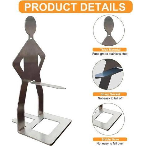 Ensemble de 4 accessoires de barbecue amusants : support à saucisses, grille de barbecue portable en acier inoxydable (1/4)
