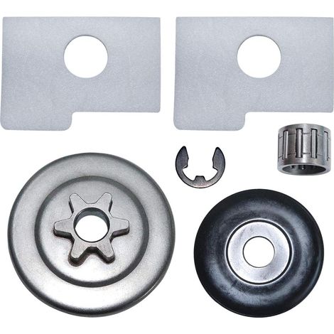 Roulement de tambour d'embrayage 3/8 6T avec rondelle et clip avec kit de filtre à air pour tronçonneuse Stihl MS180 MS170 018 017 Remplacement 1123 640 2003 (1/5)