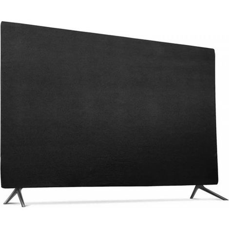 Housse de protection pour téléviseur - Protection anti-poussière - Protection d'écran - Tissu élastique - 43 pouces - Noir (1/5)