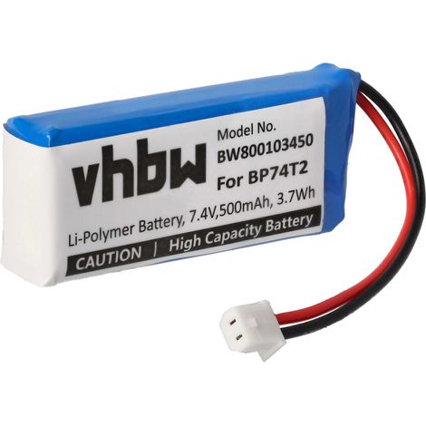 vhbw Battery compatible with Dogtra ARC 802, ARC 800 Camo, ARC 800 Handheld Transmitter E-Collar Transmitter (500 mAh, 7.4 V, Li-polymer)