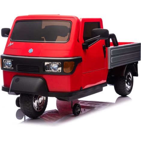 Ape Car Piaggio Elettrica per Bambini Rosso con Ruote EVA e Telecomando (1/5)