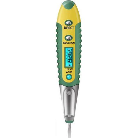 VD700 AC/DC 12-250 V Spannungsanzeige Digitaler Teststift-Teststift, elektrischer Spannungsdetektor, LCD-Display, Schraubendreher