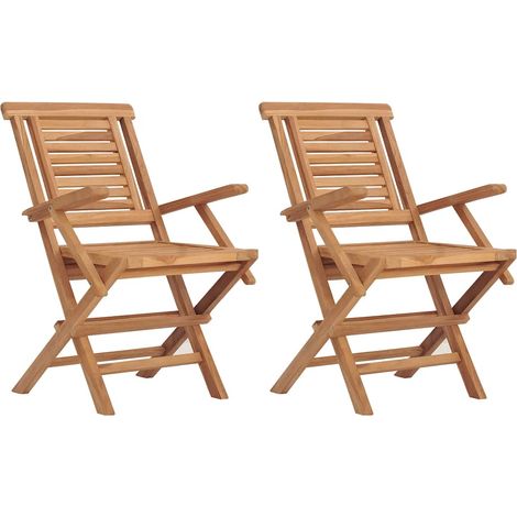 Maison Exclusive - Sedie pieghevoli 2 pezzi 56x63x90 cm Legno massello di teak (1/5)