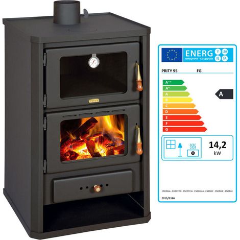 PRITY FG stufa a legna con vano cottura, forno da cucina 14,2 kW EEK A Ecodesign (1/5)