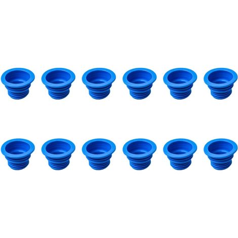 Bouchon D’évier Bleu 12 Pièces Télescopique en Silicone Évier et Drain, Ajustement Multi-diamètres, Format Compact Pratique Couleur Aléatoire (1/5)