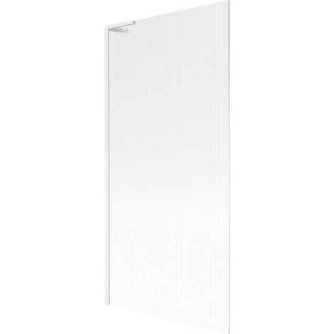 Mexen Next L paroi de baignoire à 1 volet 90 x 150 cm, rayures, blanc - 895-090-000-03-09-20 (1/5)