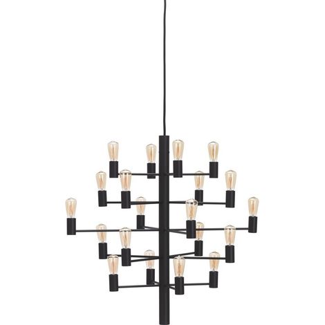 Manola Plafonnier Suspendu Multi Bras Noir 20x E14 (1/2)
