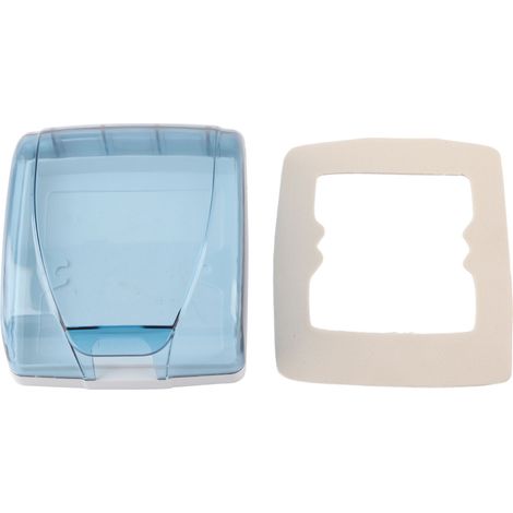 Scatola di derivazione universale tipo 86, impermeabile, trasparente, per interruttori a parete, ideale per il bagno, colore blu.