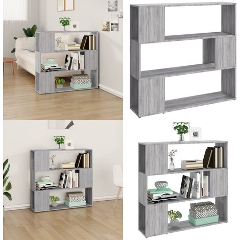 Bücherregal/Raumteiler Grau Sonoma 100x24x94 cm - BucheRegal - Holzregal - Bücherständer - Raumteiler - Grau Sonoma - Home & Living (1/5)