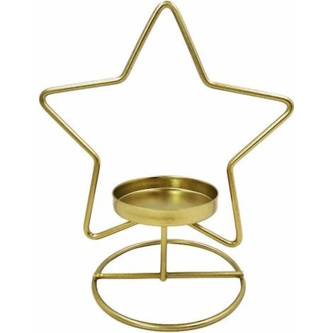 Sternförmiger Kerzenhalter aus Schmiedeeisen, Ständer für Spitzkerzen, Tischdekoration für Hochzeiten, Esszimmer oder Partys, Wohndekoration