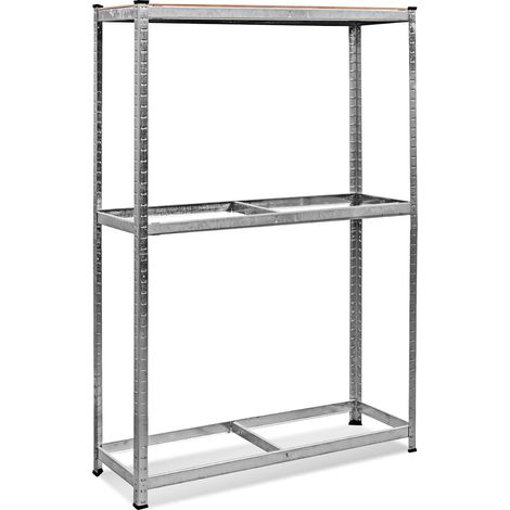 Estantería de almacenaje 120 x 40 x 180 cm capacidad 265 kg acero y MDF gris 200012062