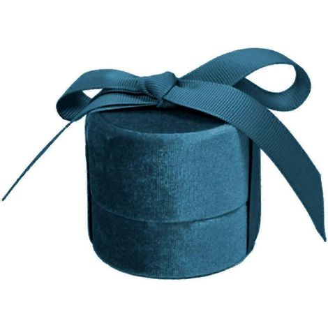 Boîte à bijoux compacte en velours avec nœud papillon pour une gestion facile des accessoires (1/5)