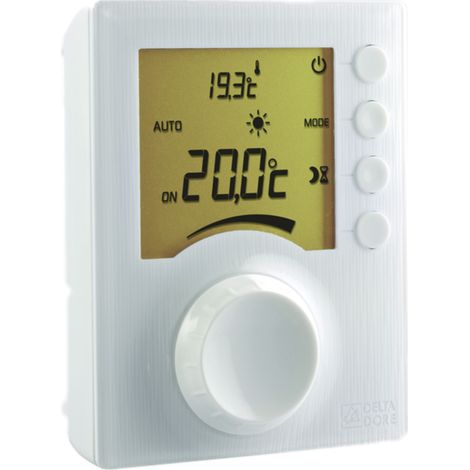 Termostato Delta Dore Tybox 31  Ref. 6053001  Control para Caldera y Bomba de Calor  Pantalla Retroiluminada y Ahorro