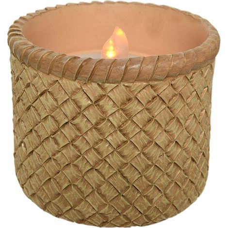 Bougie solaire edm effet flamme marron 8 cm (1/2)