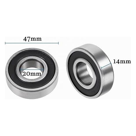 6204-2RS 20x47x14mm Ball Bearings Chrome Steel (1/4)