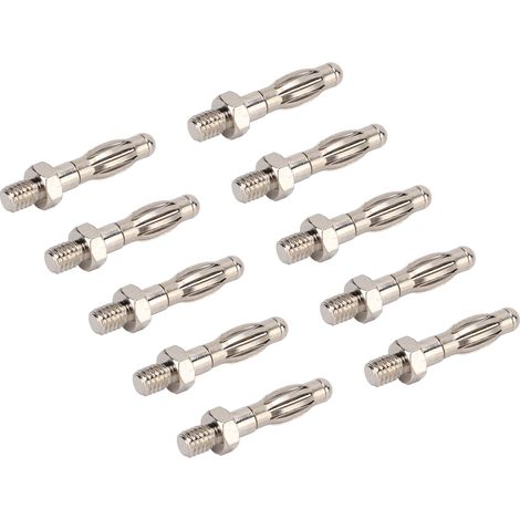 50 Pièces Connecteurs Banane Filetés Hexagonaux pour Câbles de Test Électronique Haute Précision (1/5)