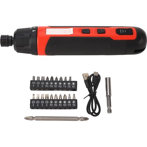 Kit de tournevis électrique à grande Torsion, Mini tournevis multifonctionnel Rechargeable avec 20 embouts pour la réparation. (1/5)